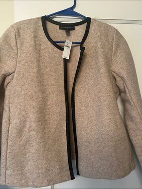 Banana Republic Women's Jacket with Black faux leather trim nwt